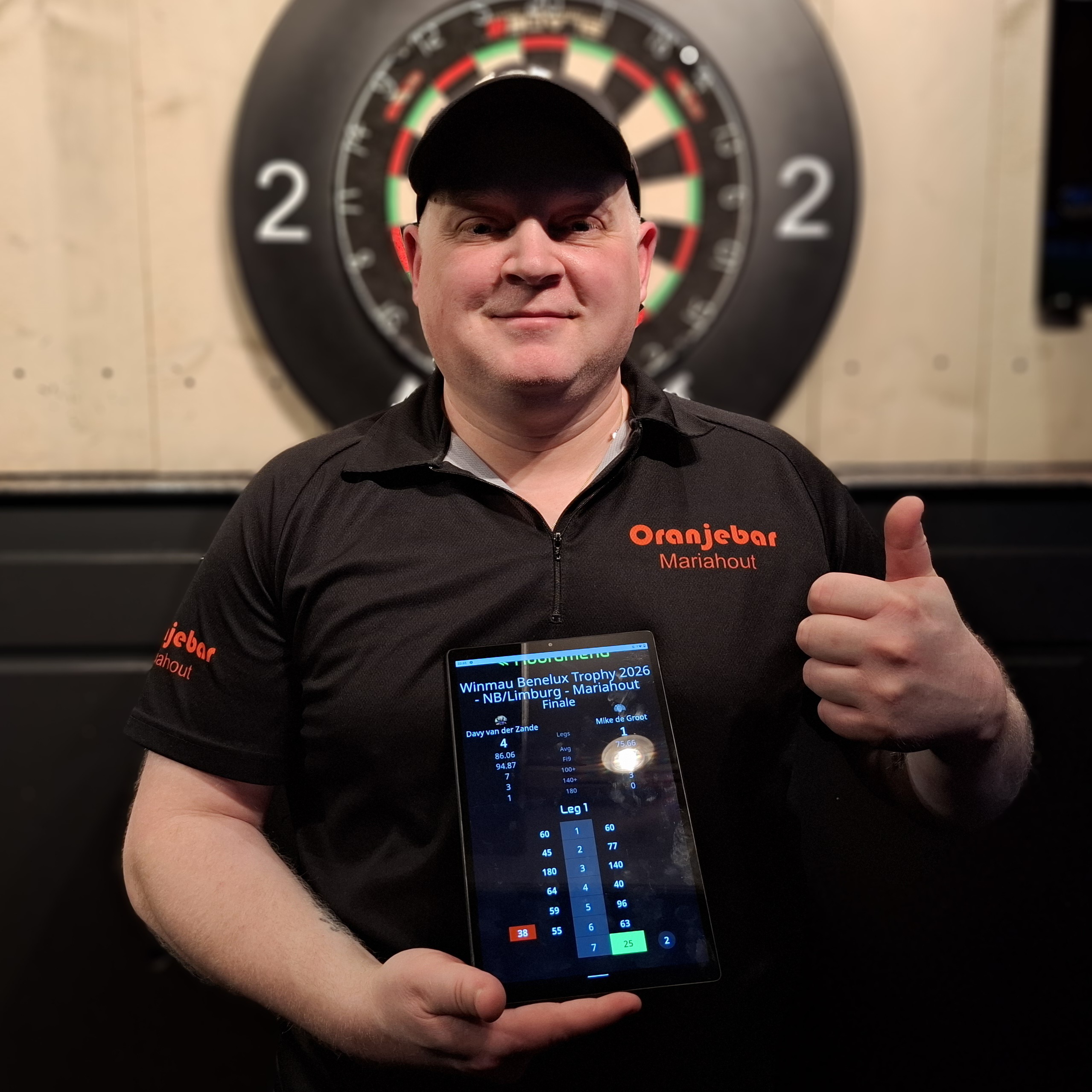 ADC Winmau Benelux Trophy 2026 – Oranjebar ; Pub Qualifiers; Davy van der Zande ook de sterkste tijdens derde Pub Qualifier.