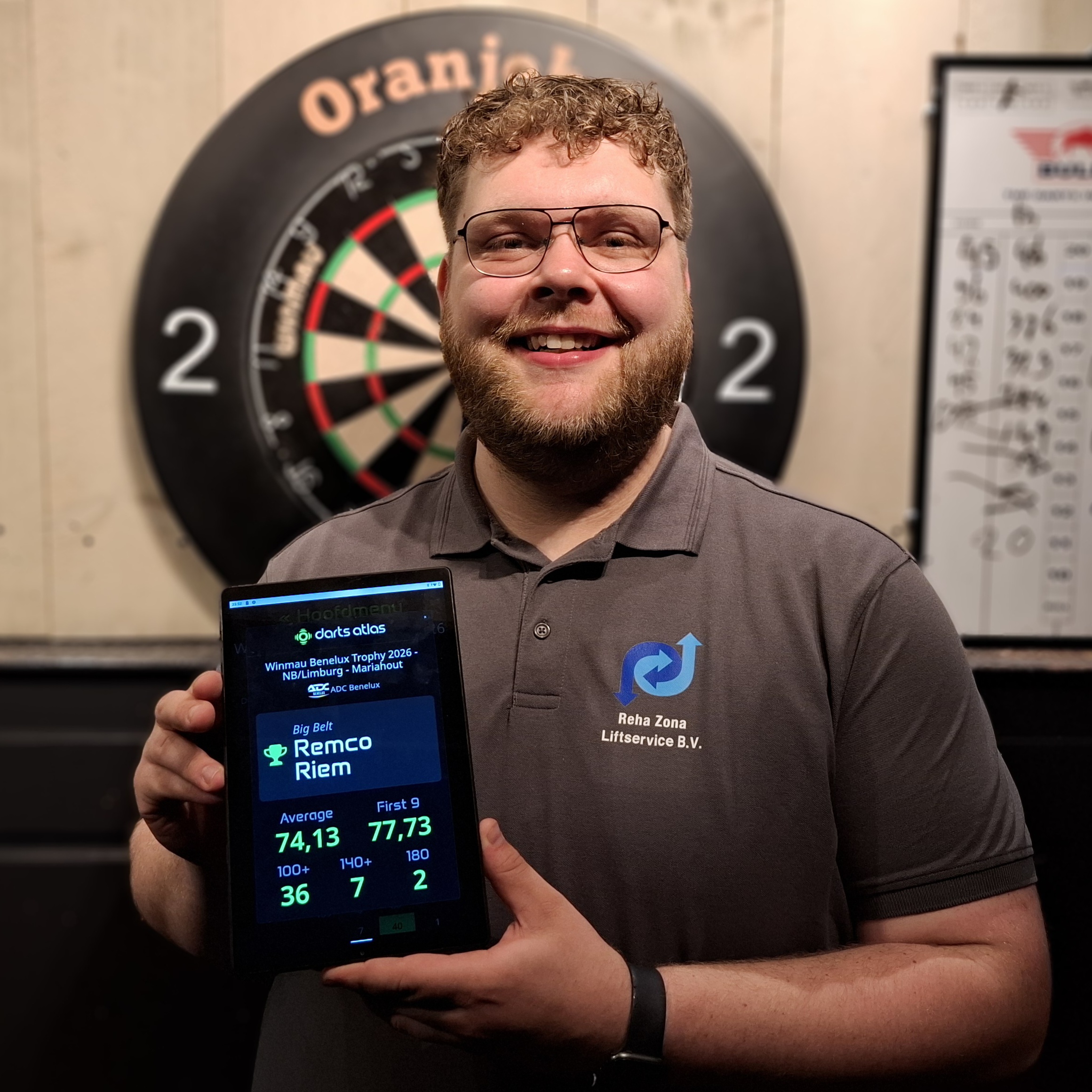 ADC Winmau Benelux Trophy 2026 – Oranjebar ; Pub Qualifiers; Winst gaat voor de tweede keer op rij naar Remco Riem tijdens de vijfde Pub Qualifier.
