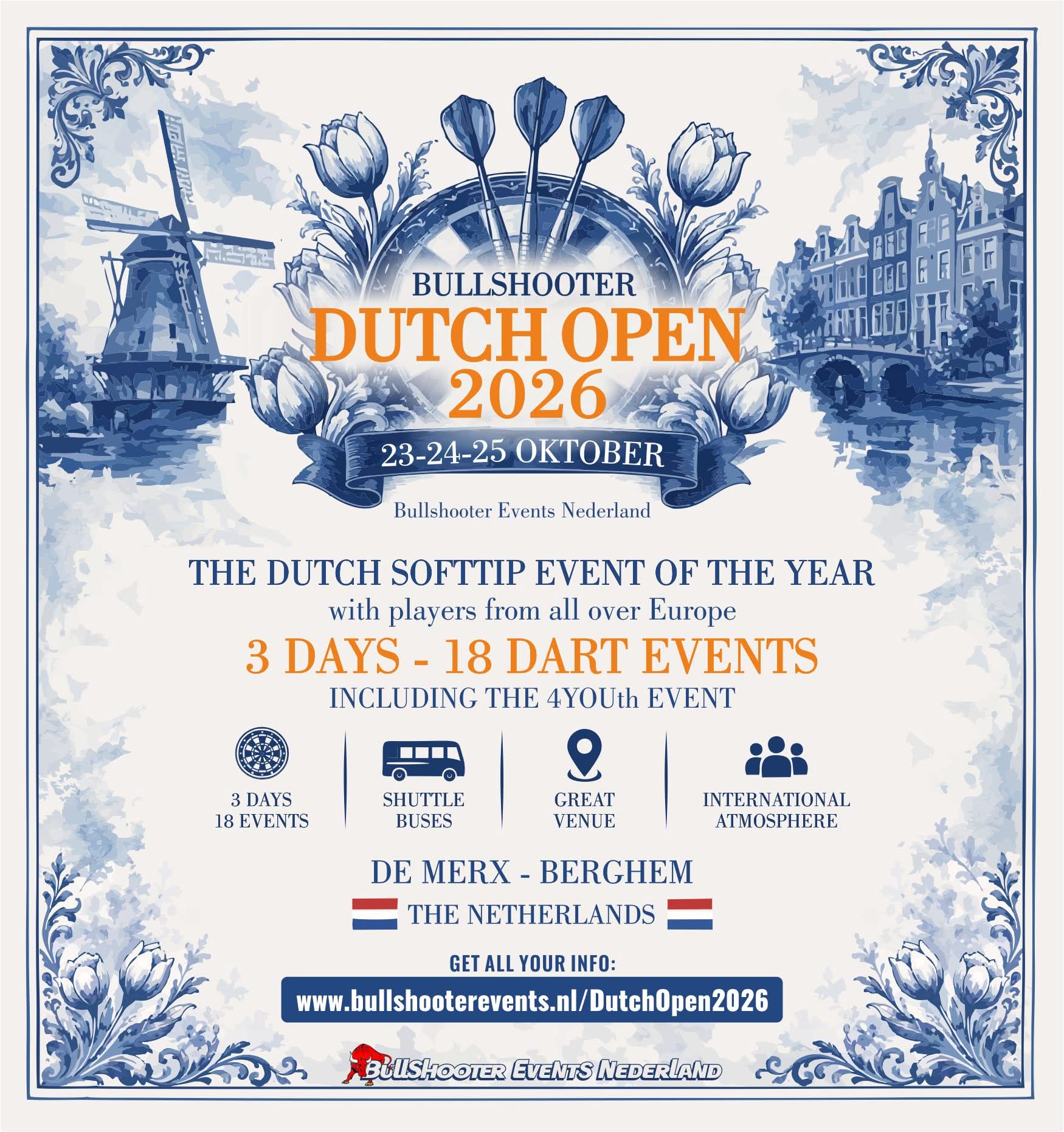 Bullshooter Dutch Open 2026 mag rekenen op flink aantal Oranjebar spelers.