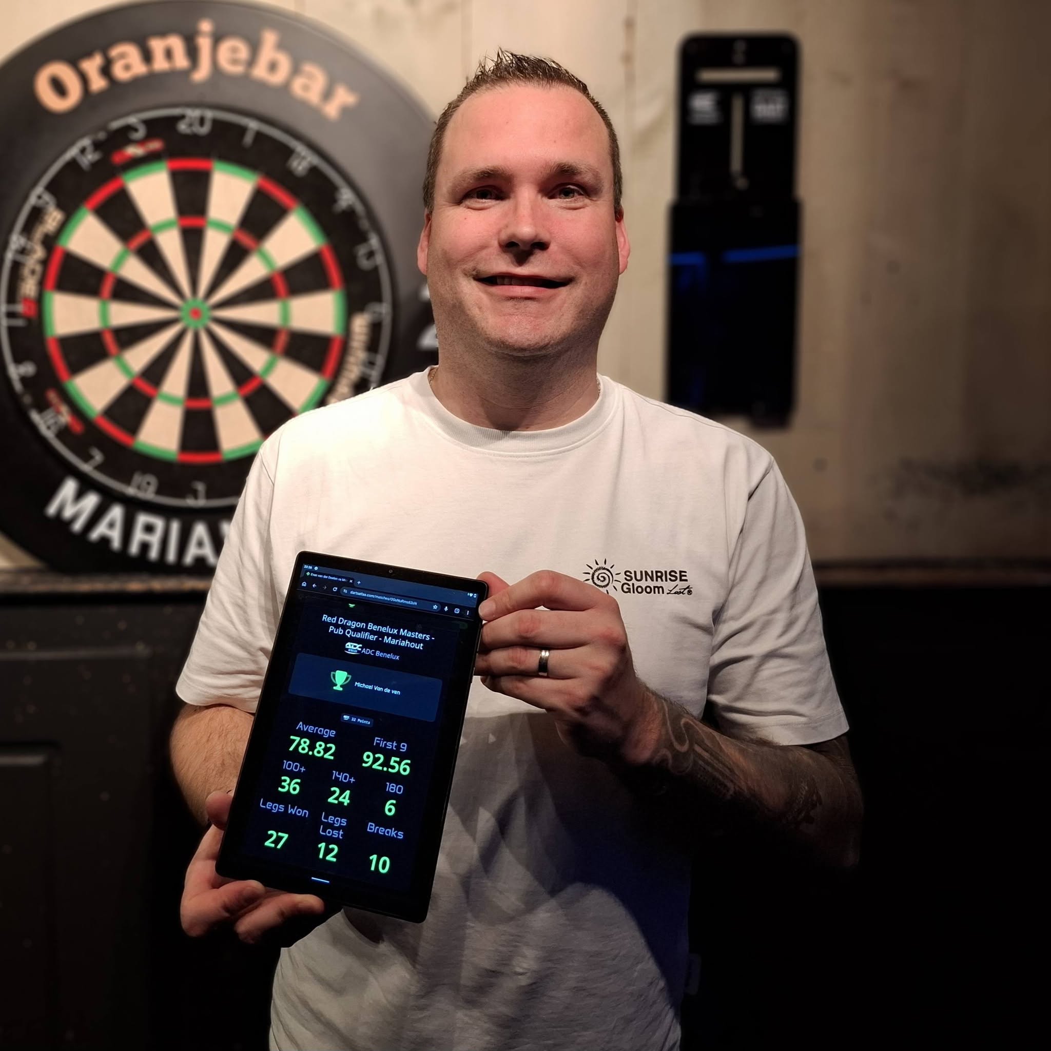 ADC Red Dragon Benelux Masters 2027 & Oranjebar PDC Q-School ‘27 Pub Qualifiers speeldag 2 gewonnen door Michael van de Ven.
