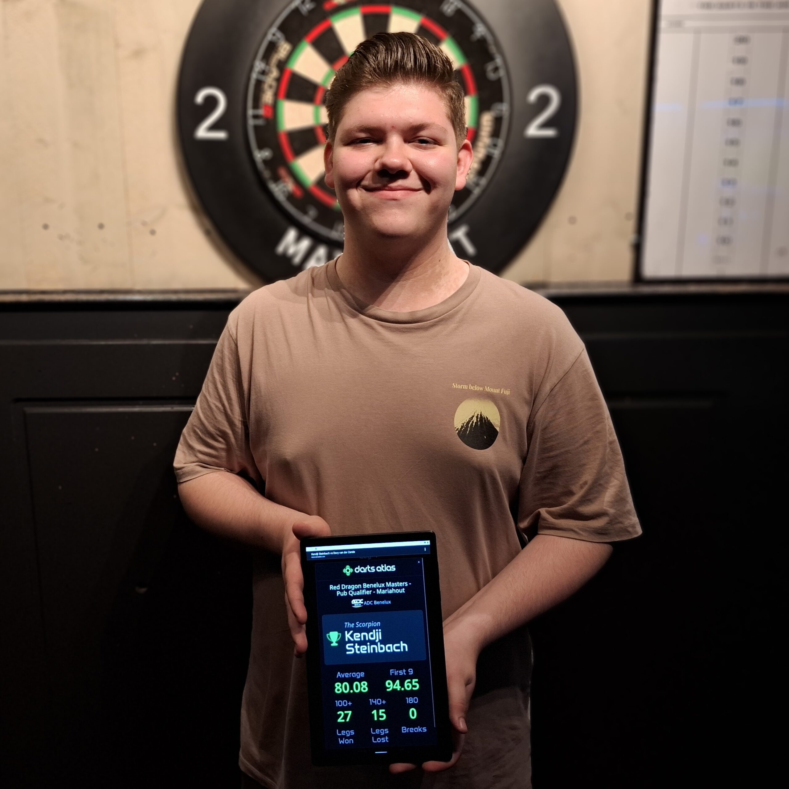 ADC Red Dragon Benelux Masters 2027 & Oranjebar PDC Q-School ‘27 Pub Qualifiers speeldag 3 levert opnieuw Kendji Steinbach op als winnaar